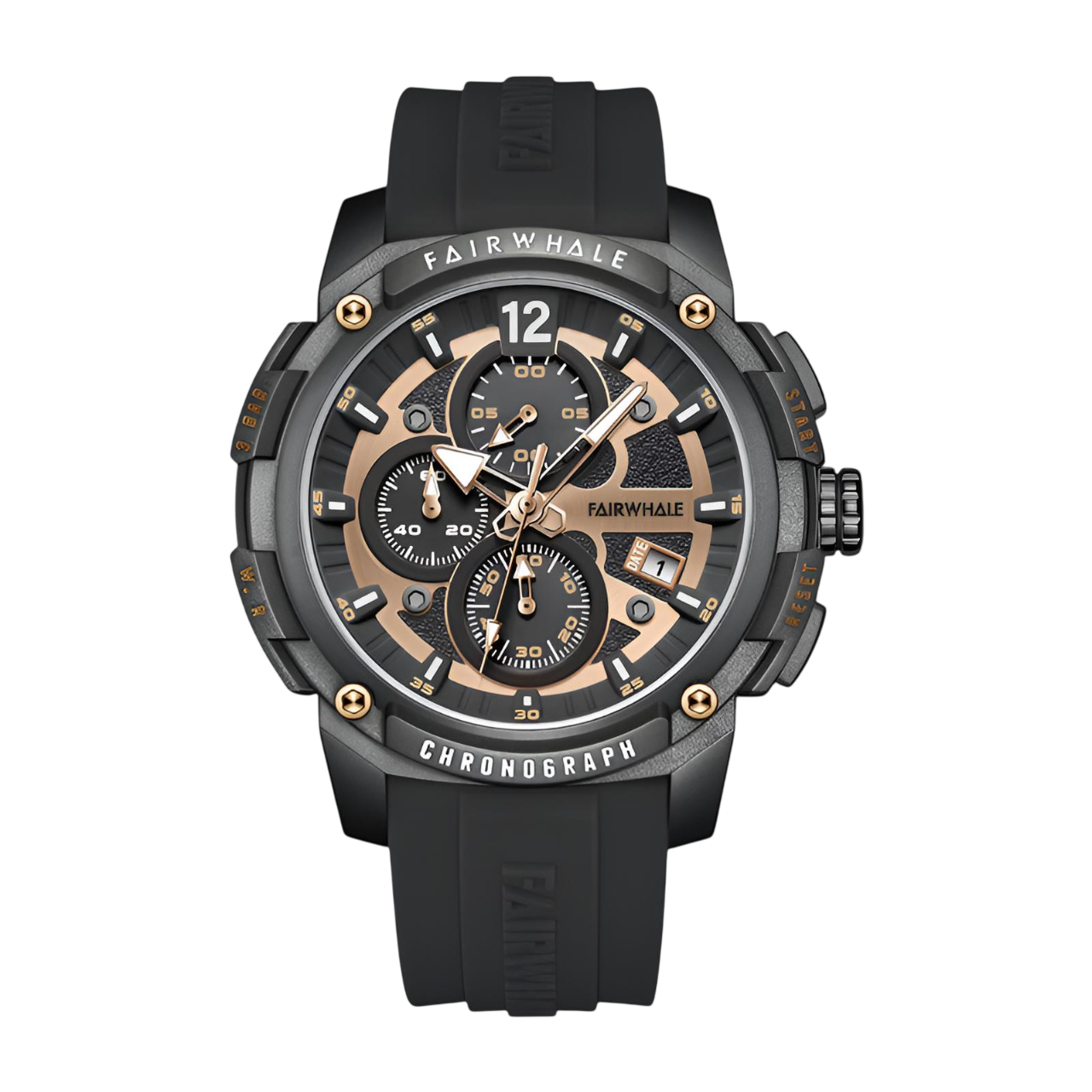Mark Fairwhale FW-4360 REFUSIO - Men’s Sport Chronograph Watch with Silicone Strap