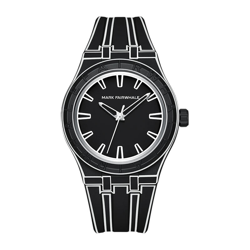 Mark Fairwhale FW-5110 2D SKETCH Watch - Minimalist Black & White Design