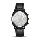 Mark Fairwhale FW-5510 AEROCOMMANDER Leather Military Watch with Blue Dial