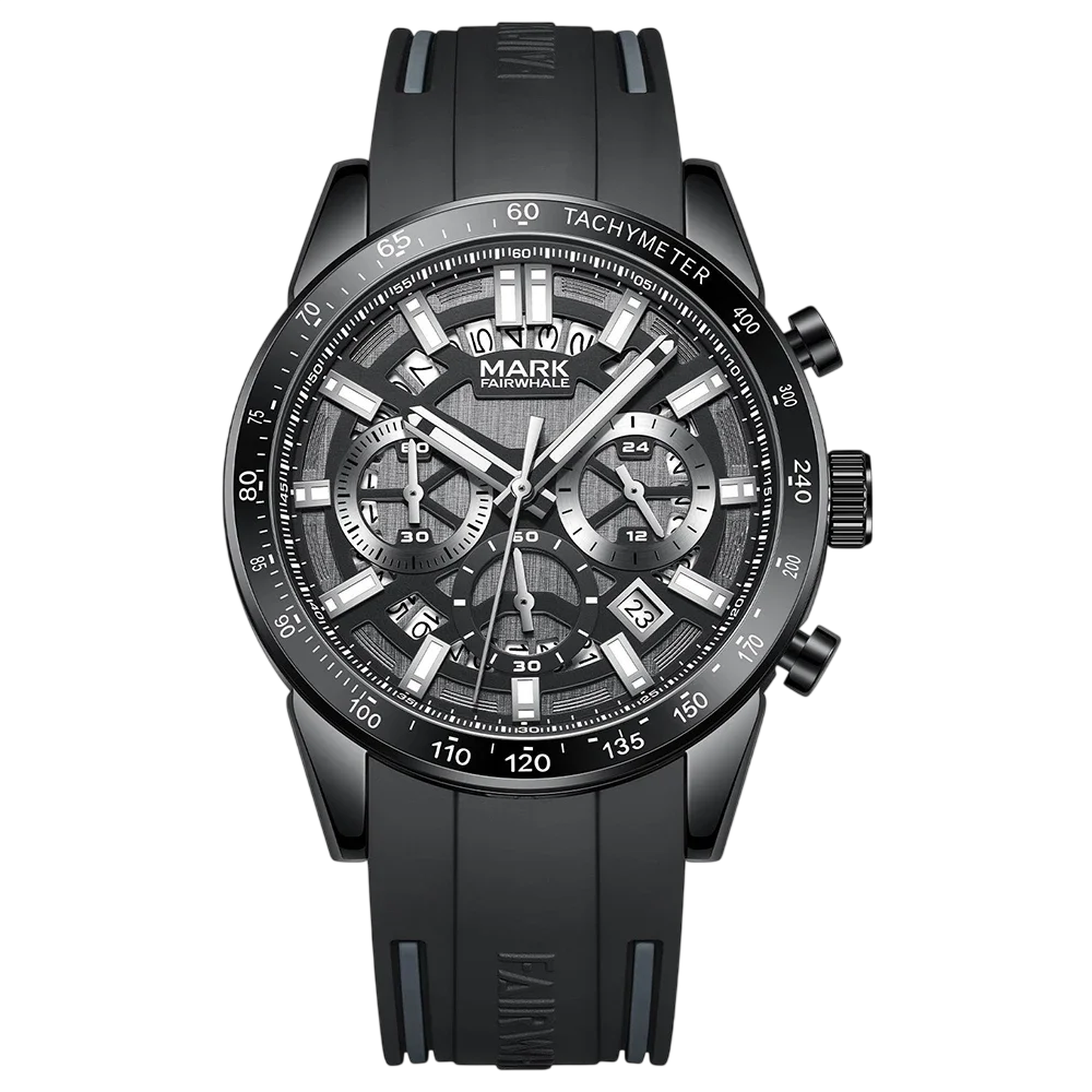 Mark Fairwhale FW-5880 ONYXARON - Men’s Black Chronograph Sapphire Crystal Watch