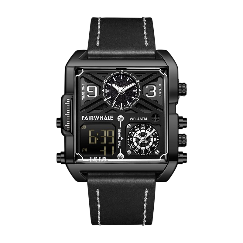 Mark Fairwhale FW-4380 QUADRA - Retro Square Men’s Quartz Watch - Vintage Style