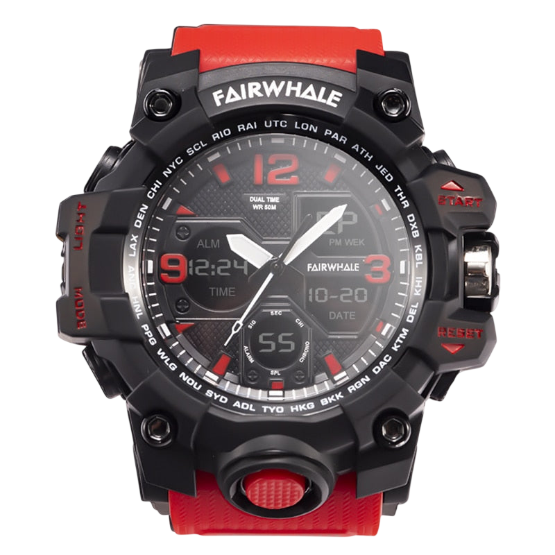 Mark Fairwhale FW-4230 Urban Tactical Electronic Watch - Electronic Watch with World Time Zones