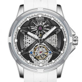 Mark Fairwhale FW-6008 POLARION - Men’s Skeleton Automatic Watch White Strap Edition