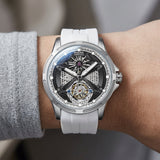 Mark Fairwhale FW-6008 POLARION - Men’s Skeleton Automatic Watch White Strap Edition