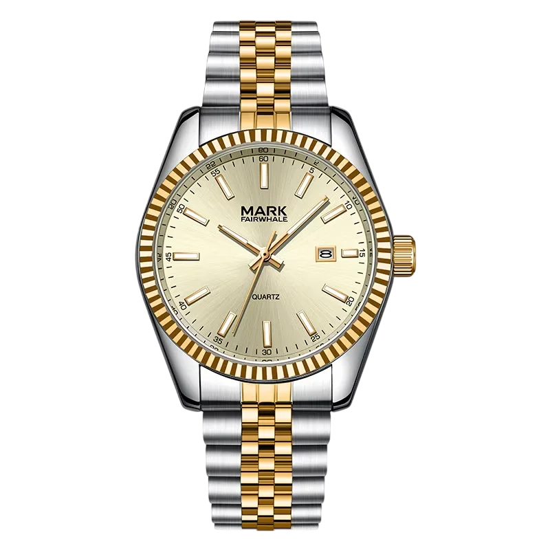 Mark Fairwhale FW-5017 VELUXOR – Men’s Luxury Quartz Watch with Auto Date & Stainless Steel Case