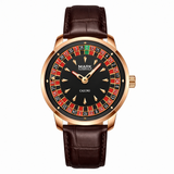 Mark Fairwhale FW-5031B ROULEX – Men’s Quartz Watch Roulette Leather Strap Limited Edition