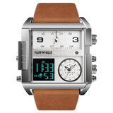 Mark Fairwhale FW-4270 MILITRAX - Men’s Square Military Chronograph Watch