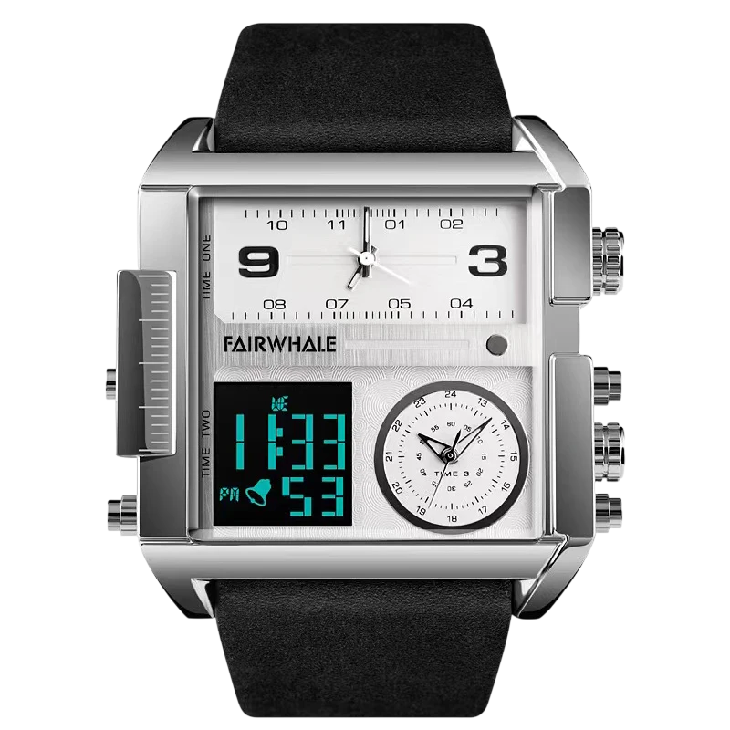 Mark Fairwhale FW-4270 MILITRAX - Men’s Square Military Chronograph Watch
