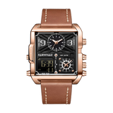 Mark Fairwhale FW-4380 QUADRA - Retro Square Men’s Quartz Watch - Vintage Style