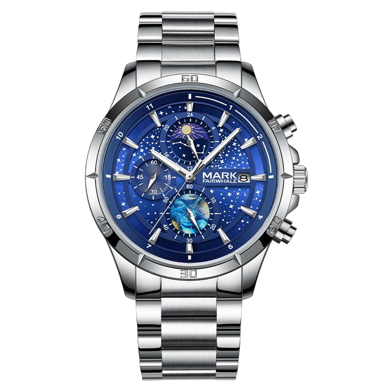 Mark Fairwhale FW-5022 VELTRONIX - Men’s Luxury Chronograph Watch with Stainless Steel Strap