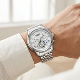 Mark Fairwhale  FW-5036 NEXORA– Men’s Multi-Function Quartz Watch with Roman Dial & Stainless Steel Bracelet