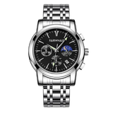 FAIRWHALE FW-5630 LUNARYS - Men’s Moon Phase Watch with Auto Date & Stainless Steel Strap