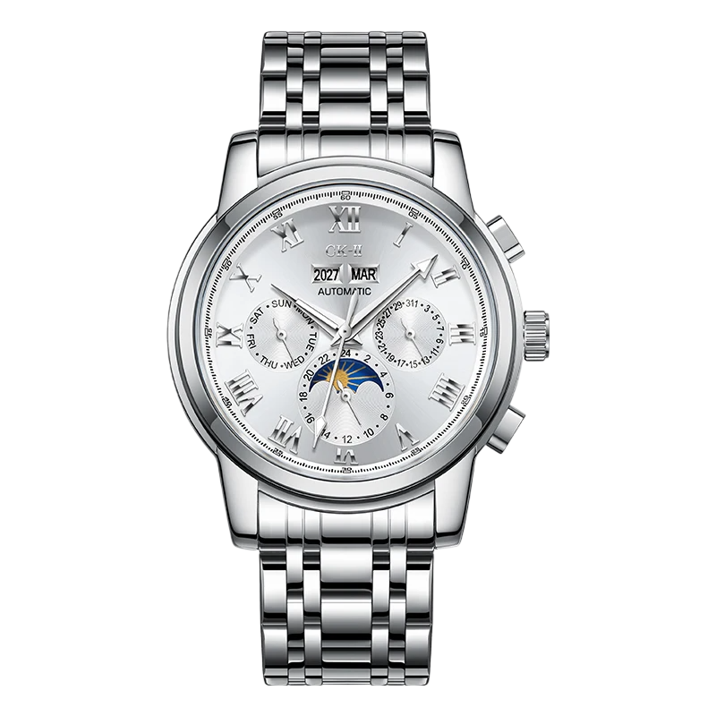 Mark Fairwhale FW-6018 LUNEVAR - Men’s Automatic Moon Phase Elegance Watch