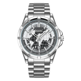 MARK FAIRWHALE FW-5130 CLASSIFOR - Quartz Watch World Dial & Luminous - Stainless Steel Design