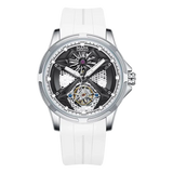 Mark Fairwhale FW-6008 POLARION - Men’s Skeleton Automatic Watch White Strap Edition
