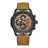Mark Fairwhale  FW-5024 NOVANTOR - Quartz Chronograph Watch with Leather Strap