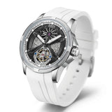Mark Fairwhale FW-6008 POLARION - Men’s Skeleton Automatic Watch White Strap Edition