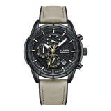 Mark Fairwhale  FW-5024 NOVANTOR - Quartz Chronograph Watch with Leather Strap