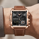 Mark Fairwhale FW-4380 QUADRA - Retro Square Men’s Quartz Watch - Vintage Style
