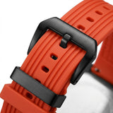 Mark Fairwhale FW-6590 RUBBER - Tonneau Chronograph Watch - Sporty Red