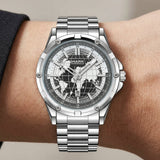MARK FAIRWHALE FW-5130 CLASSIFOR - Quartz Watch World Dial & Luminous - Stainless Steel Design