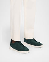 Suede Triple Stitch Slip-On Sneakers