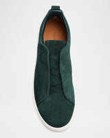 Suede Triple Stitch Slip-On Sneakers